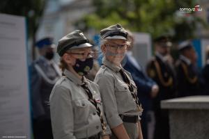 ﻿ 190-lat Tomaszowa: uroczystości, hejnał, odsłonięcie tablicy